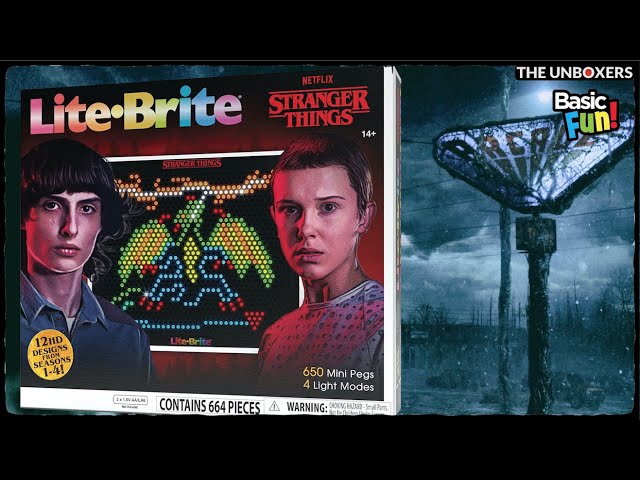 Vídeo relacionado con Lite Brite Stranger Things Special Edition, Best of 4 Seasons - Featuring Icons & Themes from The Popular Netflix Series - Includes 12 HD Stranger Things Templates and 650 Colorful Micro Pegs