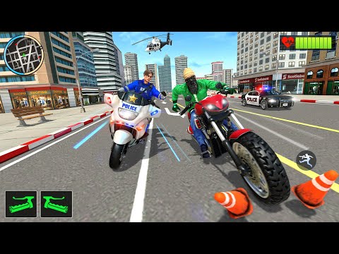 Police Moto Bike Chase Crime Shooting Games_ police bike driving game_ Android Gameplay #24