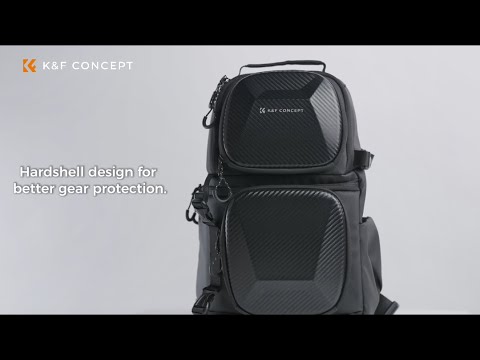 Рюкзак сумка через плечо для фотокамеры, штатива K&F Concept Urban Wanderer U02 10 л черный (KF13.176) - фото 2 - id-p2661190811