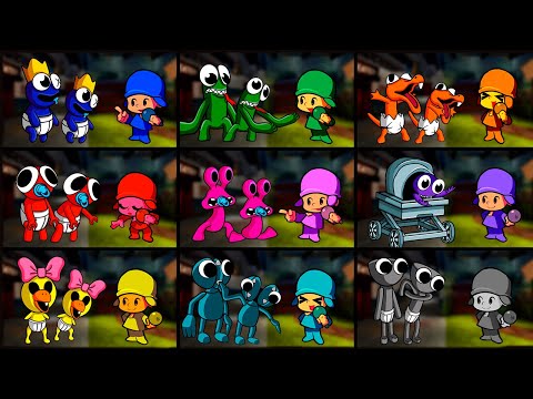 New Rainbow Friends VS Pocoyo All Phases but | Friday Night Funkin Mod Roblox