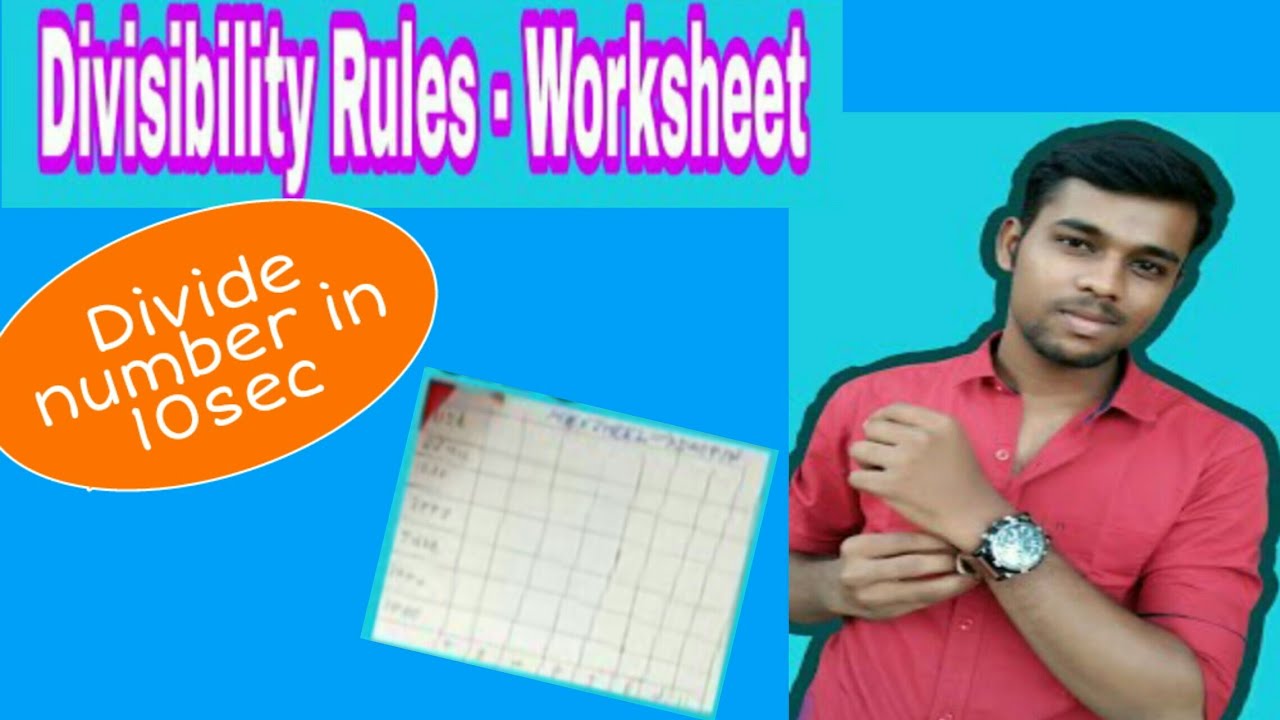 Divisibility Rule Worksheet