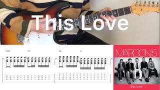 Maroon5 - This Love (guitar cover with tabs &amp; chords)