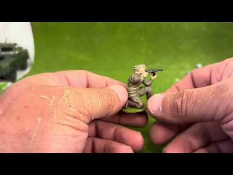 The first attempt at doing caps on airfix ww2 Russian infantry . Toy soldiers britfix