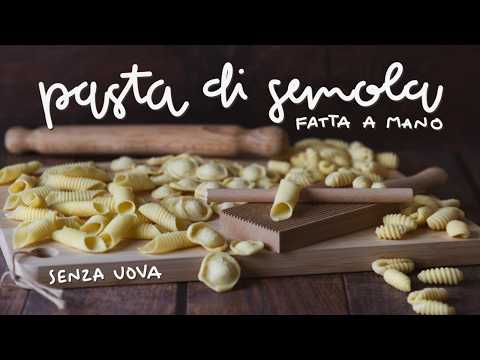 Fresh eggless semolina pasta (malloreddus, cavatelli, orecchiette, and garganelli) - BdC