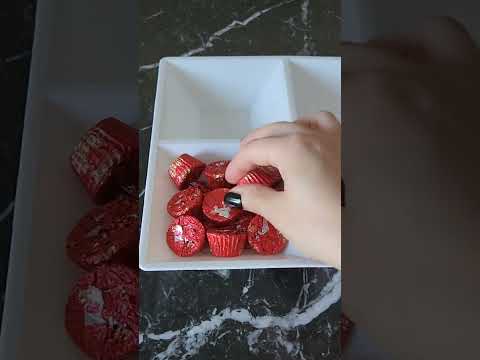 New Kit kat Reese's peanut cups hershey's  kisses m&m's platter ASMR #shorts Candy platter ASMR