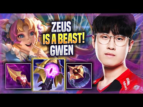 ZEUS IS A BEAST WITH GWEN! - T1 Zeus Plays Gwen TOP vs Graves! | Season 2022
