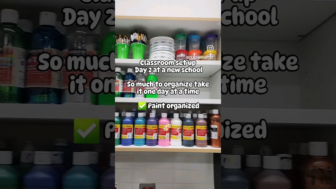 *Paint Organization* Art Classroom setup! #artclass #artroom #art #artteacher #artteacherlife
