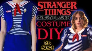 Easy No Sew DIY Scoops Ahoy Uniform Stranger Things Costume Halloween 2019