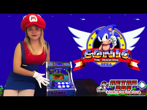 Test & Gameplay 10” SONIC THE HEDGEHOG Mini Arcade Machine with 10,000 games with VGT Isabella