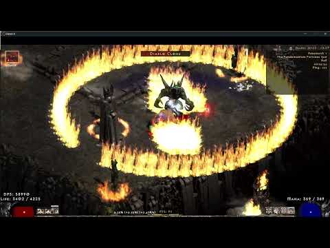 Maul Druid T2 Diablo Clone fight in PD2 S12 - 2x harder that in S11