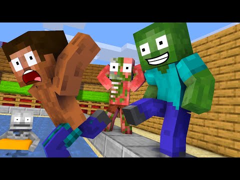 Monster School: SWIMMING CHALLENGE - Funny Minecraft Animation