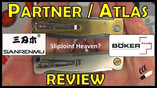 #knifereview - Boker Plus ATLAS & Sanrenmu Partner PT721 #slipjoints #pocketknifes