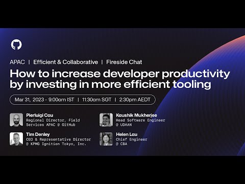 How to increase developer productivity by investing in more efficient tooling (APAC)
