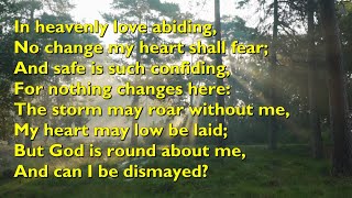 In Heavenly Love Abiding (Tune: Penlan - 3vv) [with lyrics for congregations]
