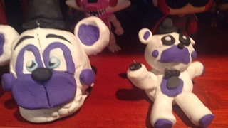 Funtime Freddy head and possessed Funtime Freddy plush without bonbon clay model