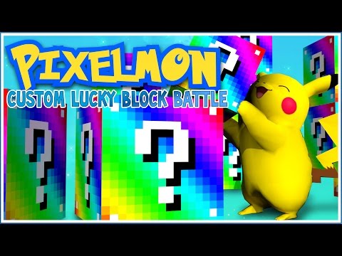 Pixelmon Custom LUCKY BLOCK BATTLE w/ FRIENDS! - Legendary Thief