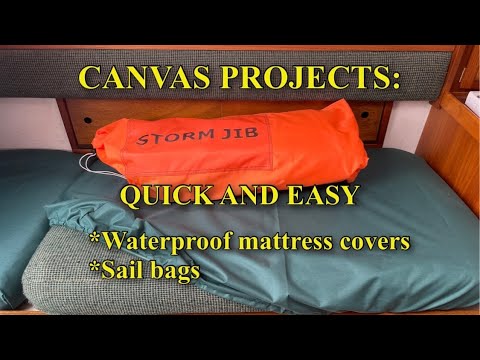 Contessa 26 Refit Ep.53 - Mattress Covers and Sail Bags