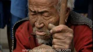 Shaman conducts rain sacrifice!