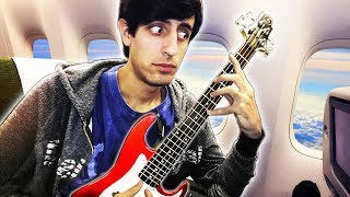 BASS SOLO on an AIRPLANE (at 35,000ft)