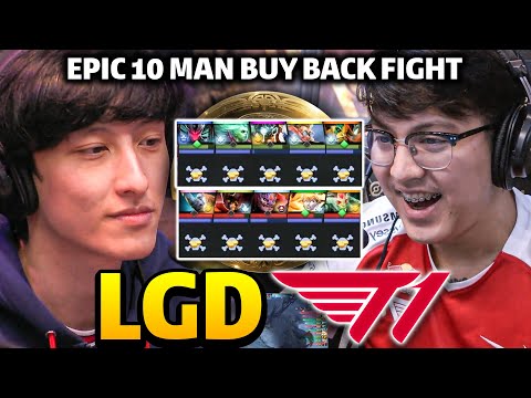 LGD vs T1 Game 2 - EPIC GAME!! 10 MAN BUY BACK UPPER BRACKET MAIN EVENT TI10 DOTA 2