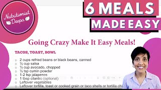 Boost Your Health: 6 Easy & Nutritious Meal Ideas! | NutritionistDeepa.com