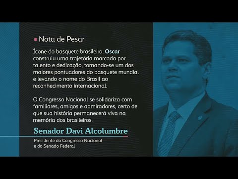 Davi Alcolumbre manifesta pesar pela morte de Oscar Schmidt