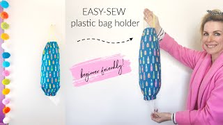 Easy-Sew plastic bag holder tutorial