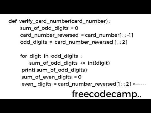 Lmplementing The Luhn Algorithm Python Beta Certification Step 23