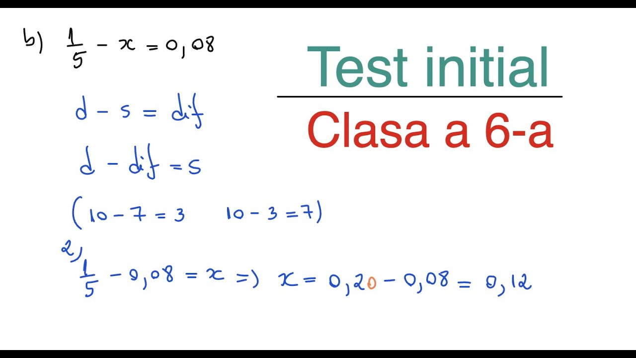 Watch Test Initial Clasa A 6 A Matematica Now Test initial - Matematica - Clasa a 6-a