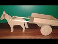How To Make Horse Cart With Cardboard DIY Cardboard Crafts