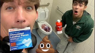 We took laxatives before the gym