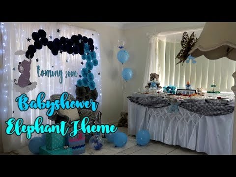 DIY Elephant Theme Babyshower - Table Skirting