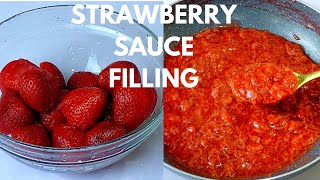 How to make a Strawberry Filling with only 3 Ingredients! Easy Tutorial