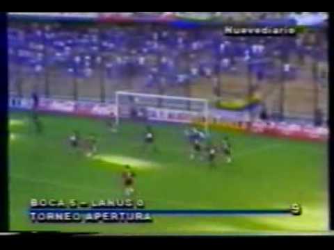 Gol de Carranza a Lanus (Boca 5-Lanus 0 15-12-94)