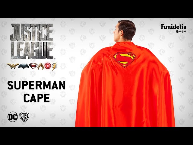 Vídeo relacionado con Rubies Capa Oficial Superman Movie para adultos, Color Rojo, Unisex, Talla única, Licencia Warner Bros DC Comics para Carnaval, Navidad, Cumpleaños y fiestas