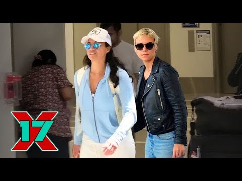 Michelle Rodriguez Lands at LAX Accompanied By a Girlfriend