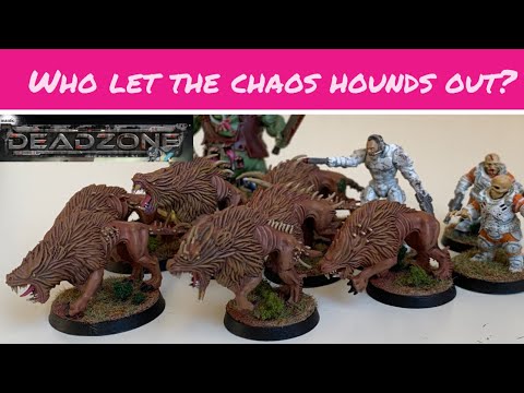 Painting Chaos Hounds as Deadzone Plague Hellhounds