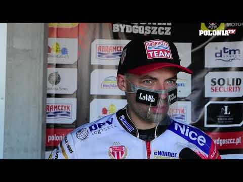 Dawid Lampart i Kacper Gomólski po meczu Abramczyk Polonia Bydgoszcz - Zdunek Wybrzeże Gdańsk