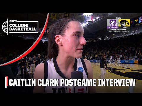 Caitlin Clark says ‘I should smile more’ after Iowa’s 1st round win vs. Holy Cross | NCAA Tournament