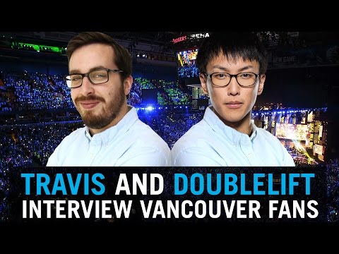 Doublelift and Travis interview fans at NA LCS Finals