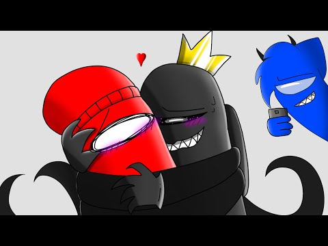 I love you meme (Black X Red) Among Us Animation lazy.