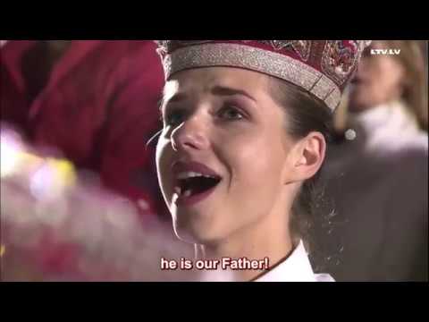 Latvian Song Festival 2018 - "Saule, Pērkons, Daugava"+Reprise (English Translation/Subtitles)