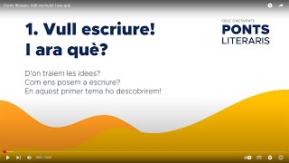 1. Vull escriure! I ara què?
