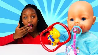 Changing Baby doll &amp; morning routine - Baby born doll videos
