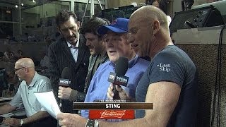 Sting sings "Take Me Out to the Ball Game"