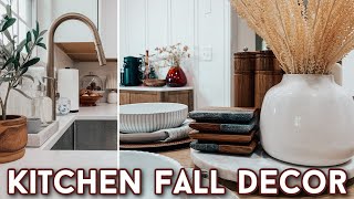 FALL KITCHEN MAKEOVER | SMALL KITCHEN DECORATING IDEAS & FALL TABLESCAPE | 2023 FALL DECORATE W/ ME