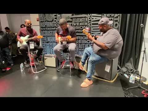 The Soulful Guitar Vibes - Musicians Charlie Bereal Jubu Smith and Dammo Farmer At Fender NAMM