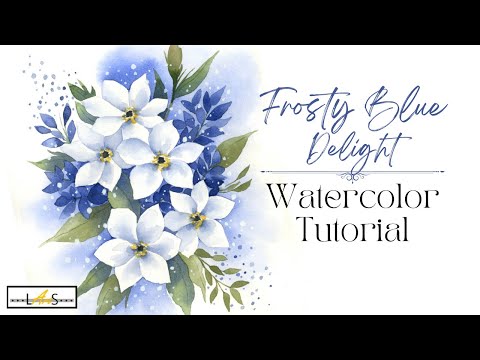 Frosty Floral Elegance: How to Paint White Flowers with Confidence Using Watercolors!