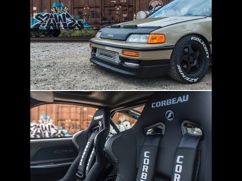 Honda CRX Si PCI Rails w/ Corbeau FX1 Pro's Part 27