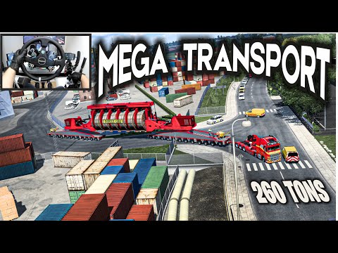 260-Ton Behemoth Across 3 Giant Bridges | Euro Truck Simulator Mega Transport